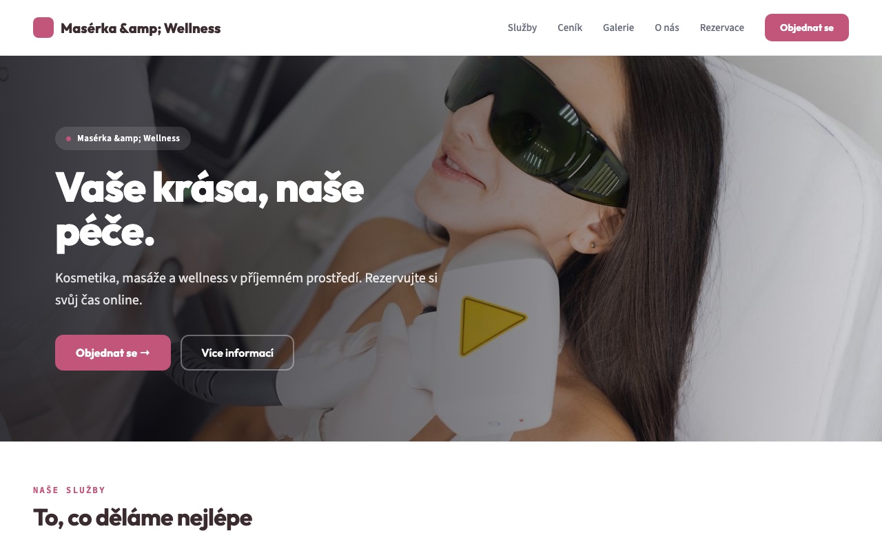 Náhled vzoru — Masérka &amp; Wellness