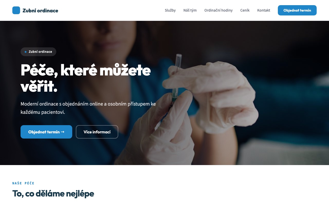 Náhled vzoru — Lékaři &amp; Kliniky